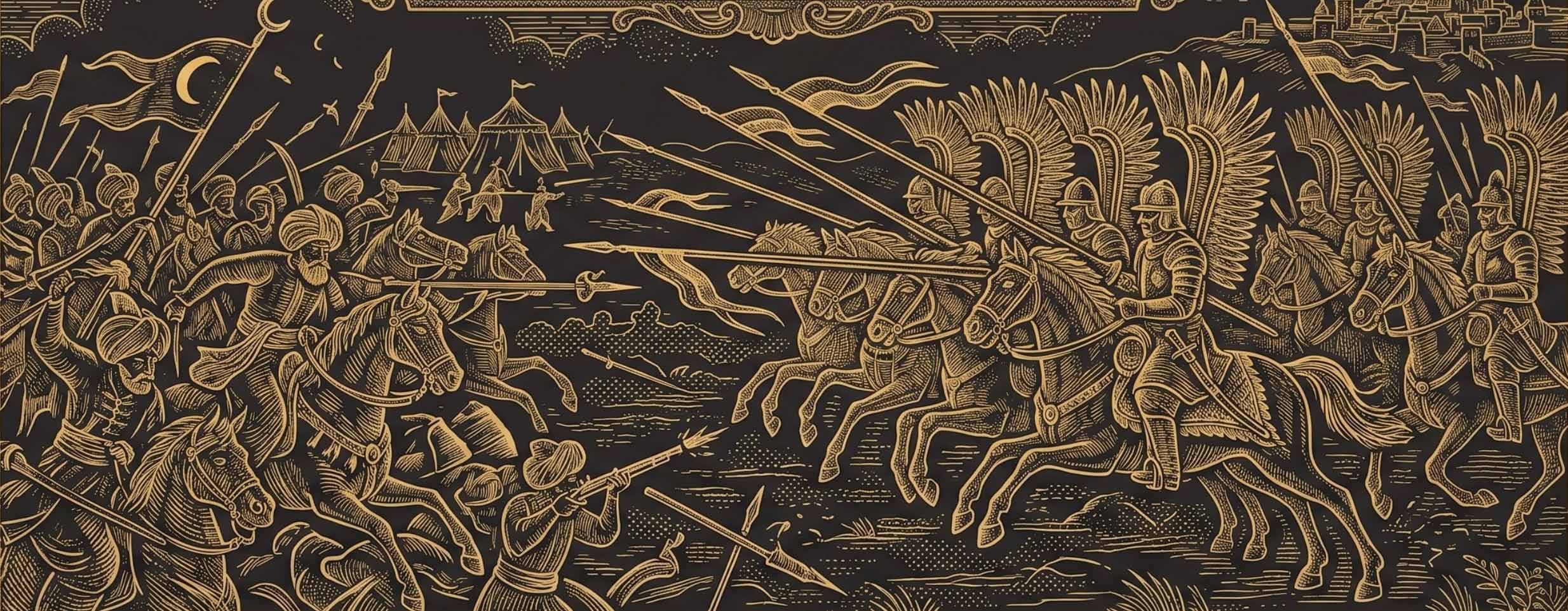 The Battle of Vienna, 1683 &mdash; the Winged Hussars charge down from Kahlenberg